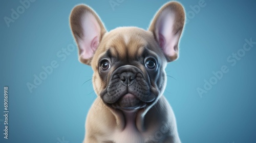  Cute French Bulldog Puppy Portrait