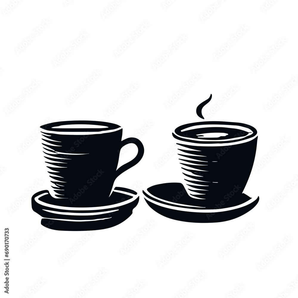 Obraz premium coffee cup,coffee bean vector