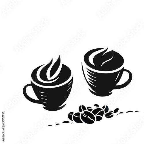 coffee cup,coffee bean vector