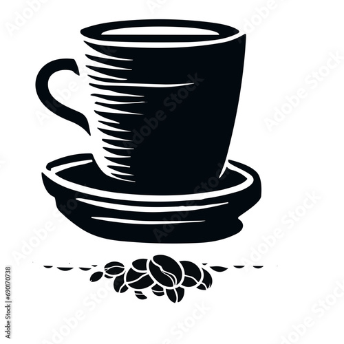 coffee cup coffee bean vector