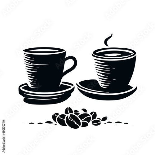coffee cup,coffee bean vector