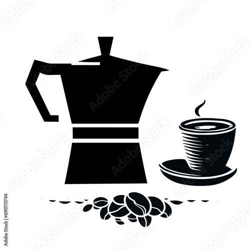 coffee cup,coffee bean vector