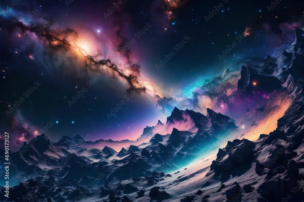 space galaxy wallpaper, landscape, 