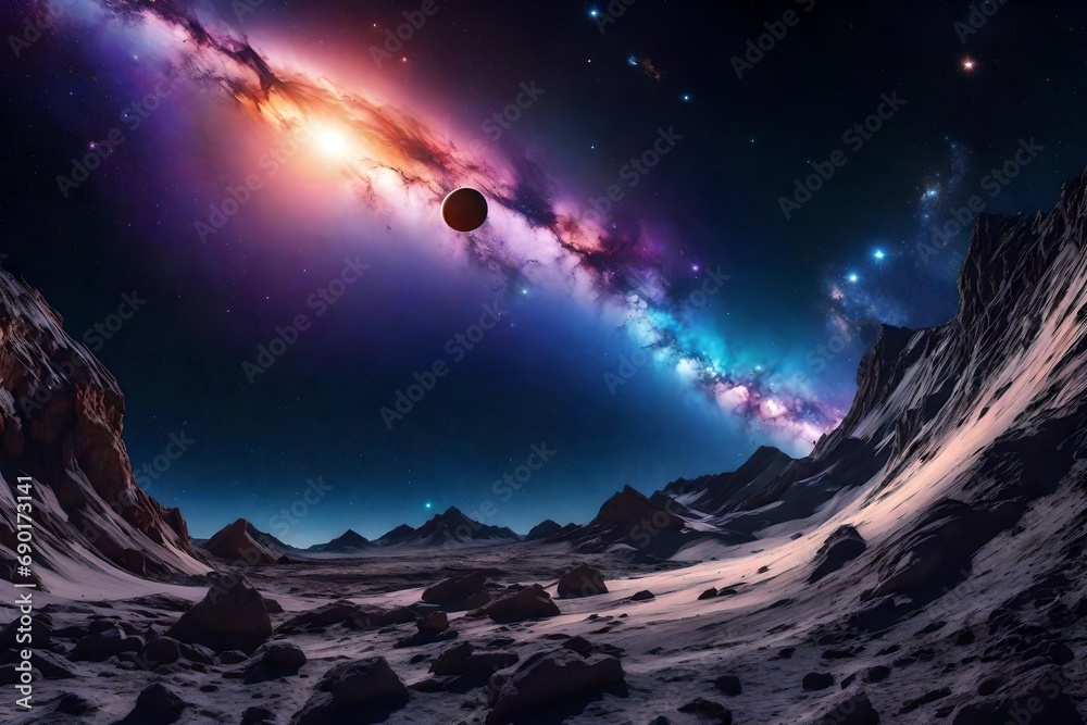 **space galaxy wallpaper, landscape, 