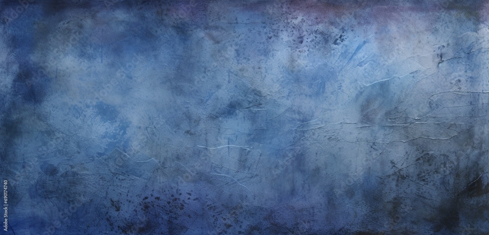 Obscured cobalt grunge surface with subtle worn-out textures. Grunge Background.