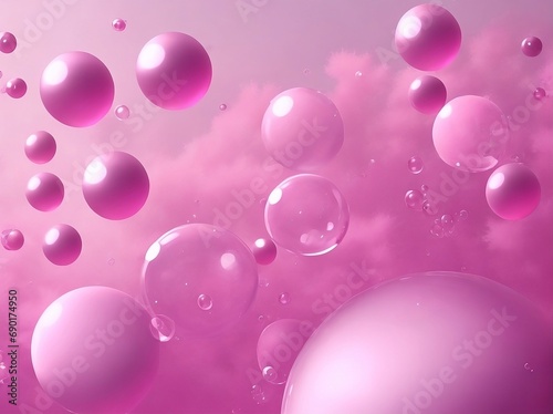 pink bubbles background