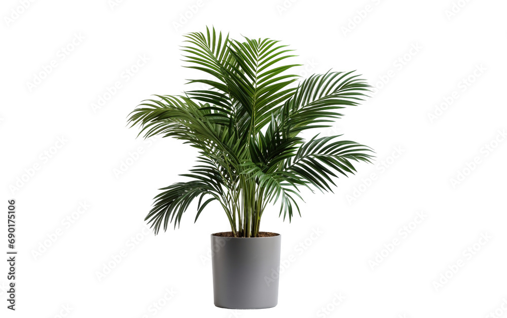 Realistic Indoor Potted Palm Plant Oasis On Transparent Background