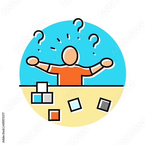 developmental delays occupational therapist color icon vector. developmental delays occupational therapist sign. isolated symbol illustration