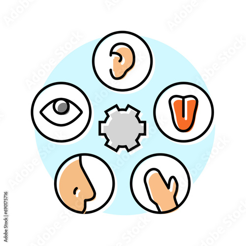 sensory integration occupational therapist color icon vector. sensory integration occupational therapist sign. isolated symbol illustration