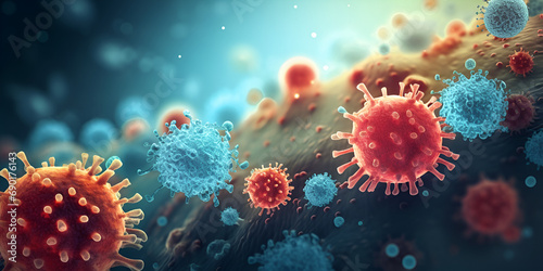 3d rendered illustration of a virus,High-Quality 3D Model of Microscopic Virus © Hijab