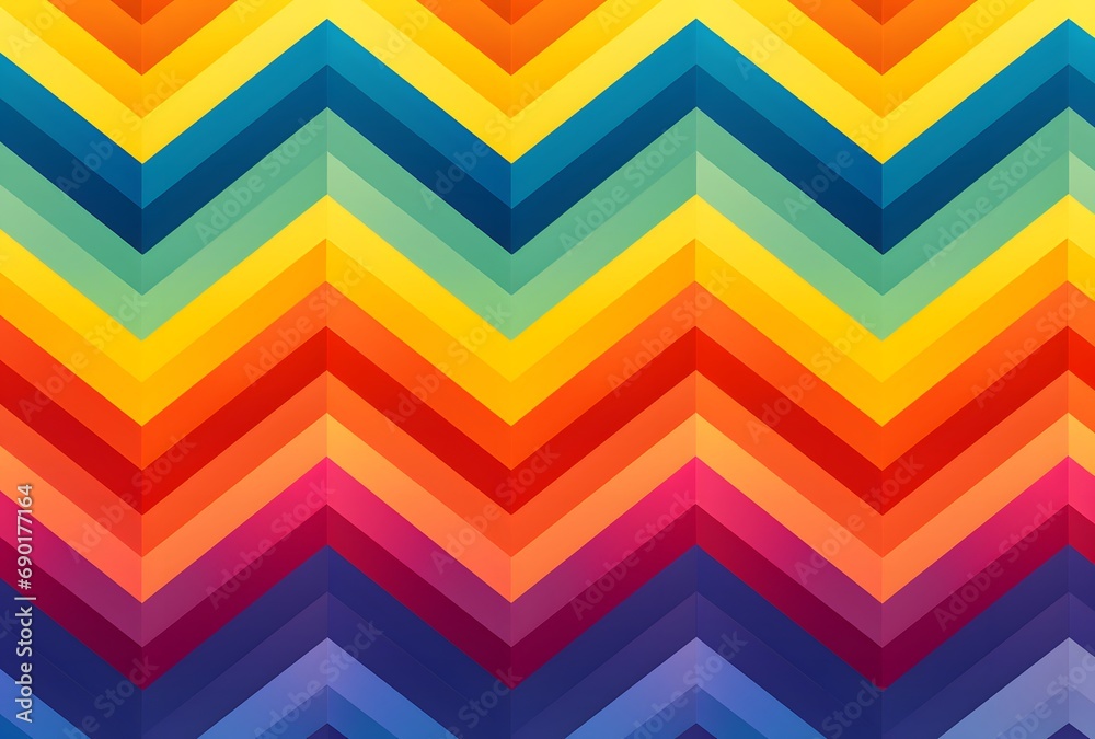 a rainbow zig zag pattern with various colors and shapes, colorful animation stills a rainbow zig zag pattern with various colors and shapes, colorful animation stills