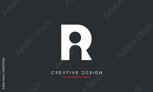 Alphabet letters RI or IR logo monogram