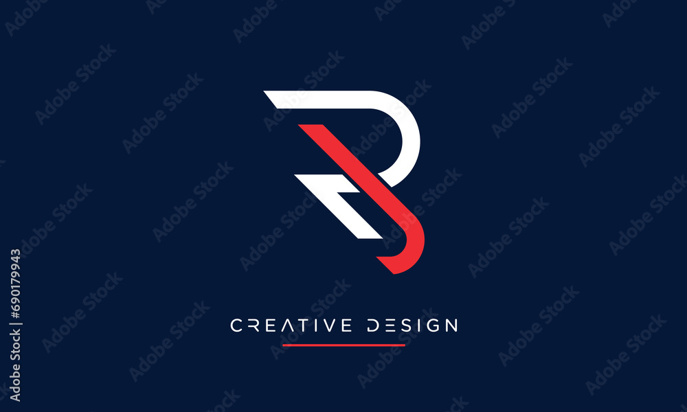 RJ or JR Alphabet letters logo monogram RJ or JR Alphabet letters logo monogram