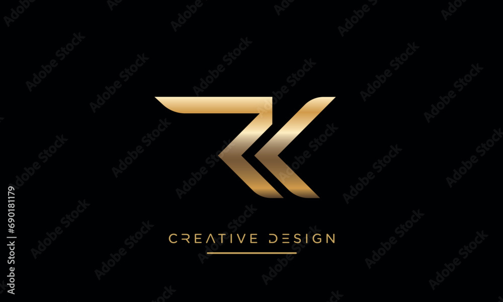 RK or KR Alphabet letters logo monogram RK or KR Alphabet letters logo monogram