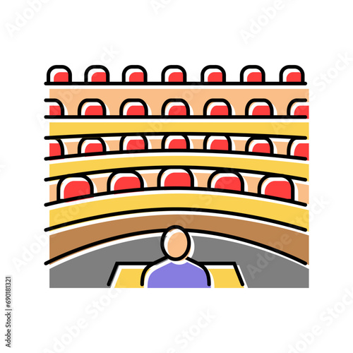 lecture hall college teacher color icon vector. lecture hall college teacher sign. isolated symbol illustration