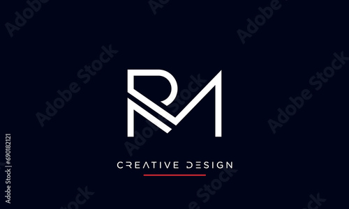 RM or MR Alphabet letters logo monogram photo