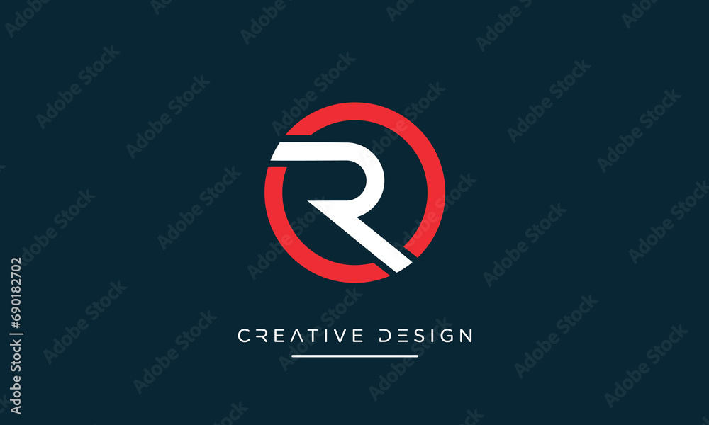 Fototapeta premium RO or OR Alphabet letters logo monogram