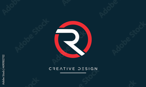 RO or OR Alphabet letters logo monogram