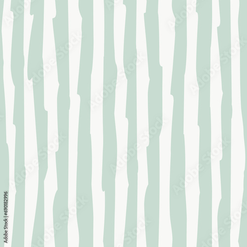 Green Stripes. Decorative vector seamless pattern. Repeating background. Tileable wallpaper print.