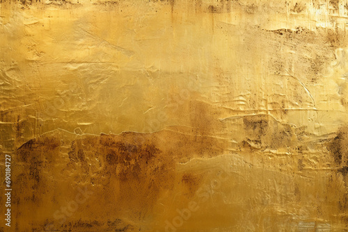illustration of gold colored metal texture background. Created with Generative AI	
