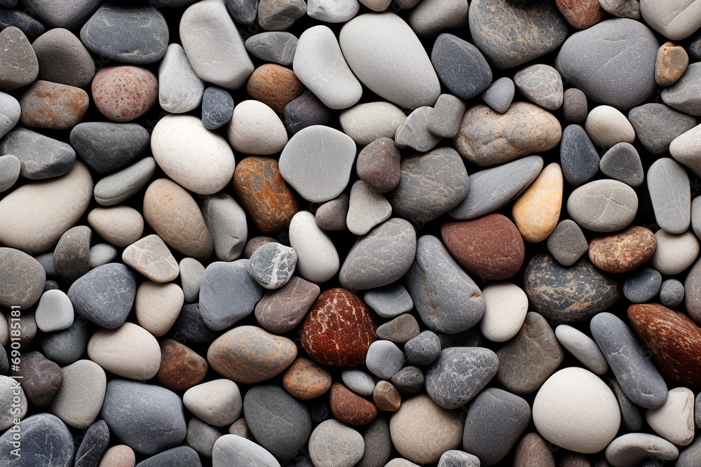 illustration of gray pebble stones background. Created with Generative AI illustration of gray pebble stones background. Created with Generative AI