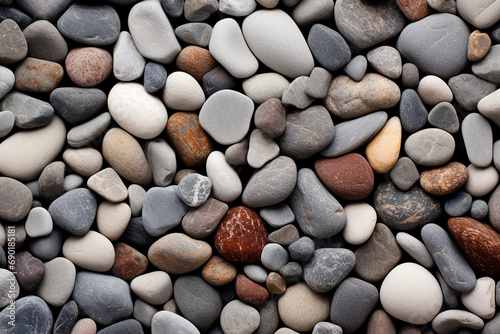 illustration of gray pebble stones background. Created with Generative AI