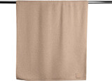 Tan, nude, beige terry towel mockup PNG, hanging on a hanger, handrail