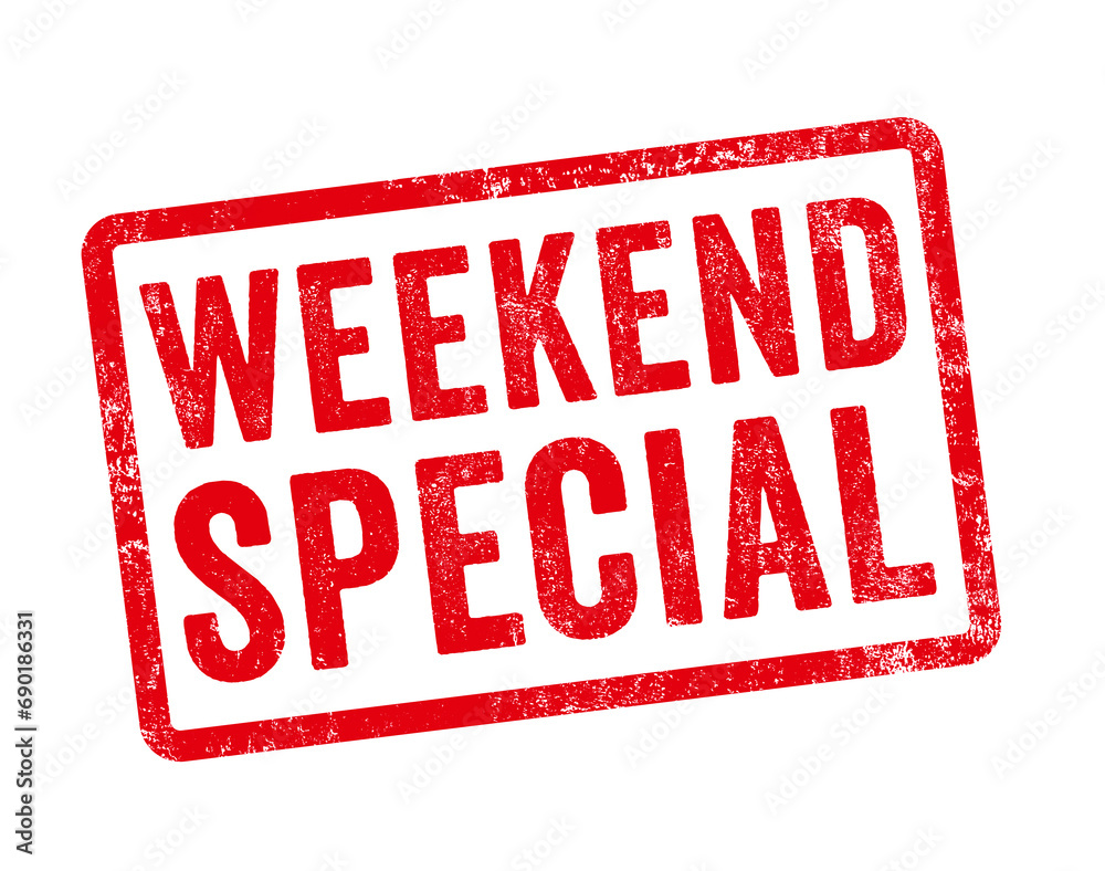 Red stamp on a white background - Weekend Special Red stamp on a white background - Weekend Special
