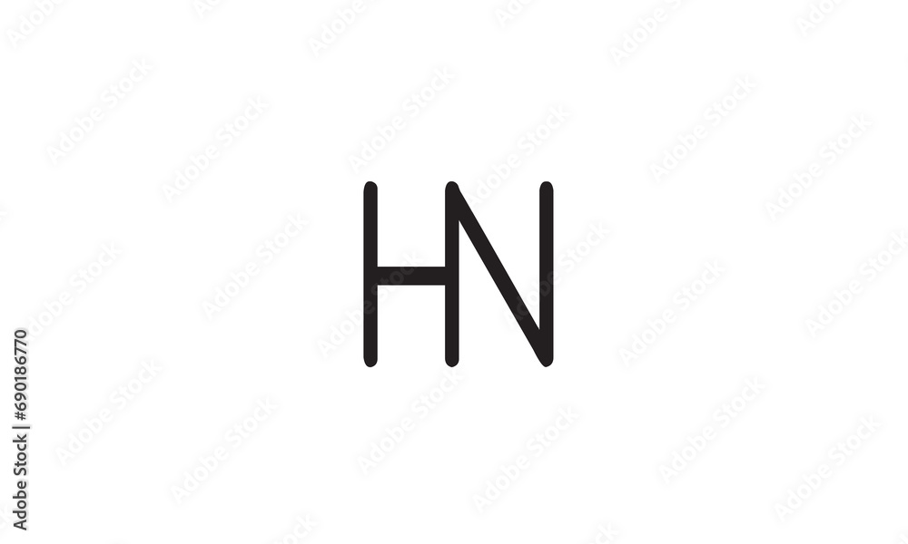HN, NH , H , N , Abstract Letters Logo Monogram HN, NH , H , N , Abstract Letters Logo Monogram
