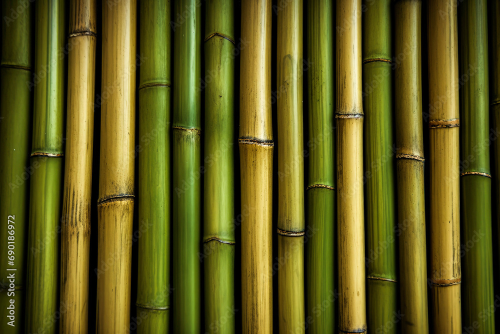 Generative AI illustration of Green and Natural Bamboo Background Generative AI illustration of Green and Natural Bamboo Background