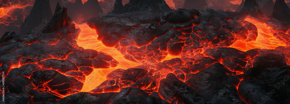 a lava flow is shown in this image a lava flow is shown in this image