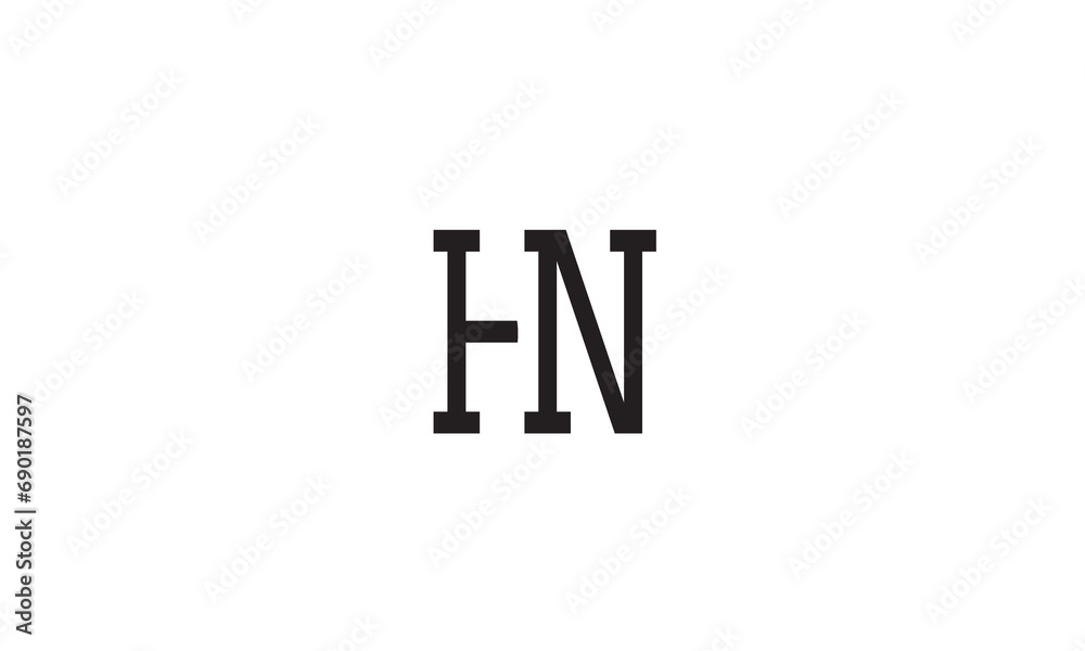HN, NH , H , N , Abstract Letters Logo Monogram	