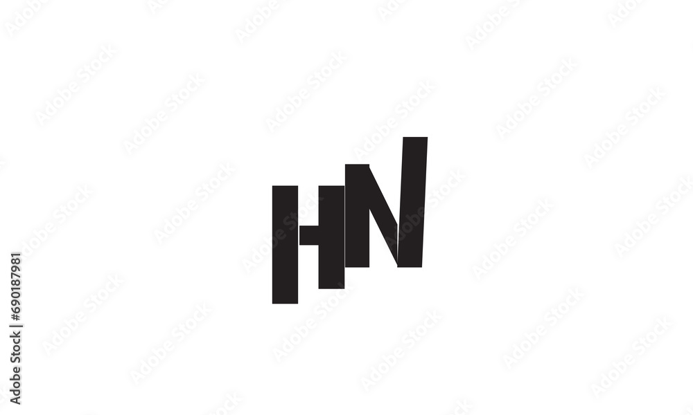 HN, NH , H , N , Abstract Letters Logo Monogram HN, NH , H , N , Abstract Letters Logo Monogram