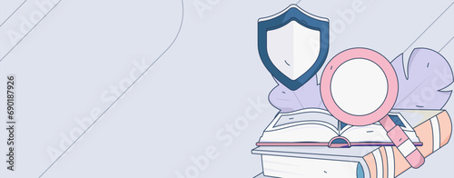 Protect intellectual property flat vector concept operation hand drawn illustration
