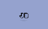 Alphabet letters Initials Monogram logo JB BJ J B