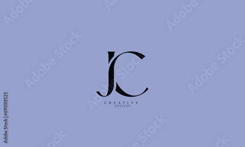 Alphabet letters Initials Monogram logo JC CJ J C