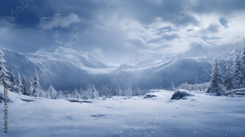 Winter Wonderland Scenes: Realistic Snowfall Backdrop for Festive Desktop Wallpaper