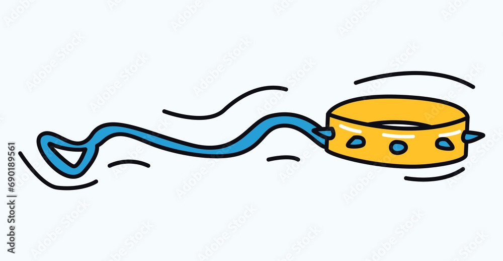 Pets element of colorful set. This illustration with a colorful design of a dog leash capture the playful and vibrant world of pet ownership in a dynamic and cheerful style. Vector illustration. Pets element of colorful set. This illustration with a colorful design of a dog leash capture the playful and vibrant world of pet ownership in a dynamic and cheerful style. Vector illustration.