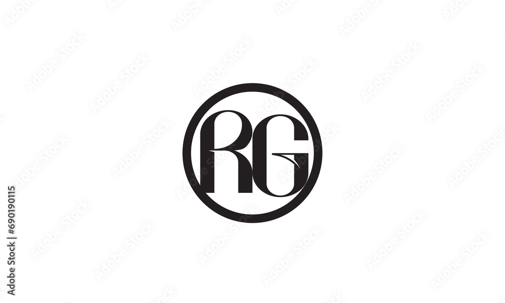 RG, GR , R , G , Abstract Letters Logo Monogram	