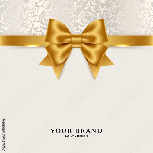 Luxury banner with gold elements and bow (ID: 690190906)