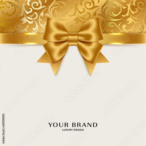 VIP Luxury banner with gold elements and bow (ID: 690190910)