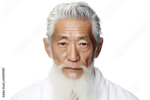 Elderly Asian Man Fashion Model Portrait