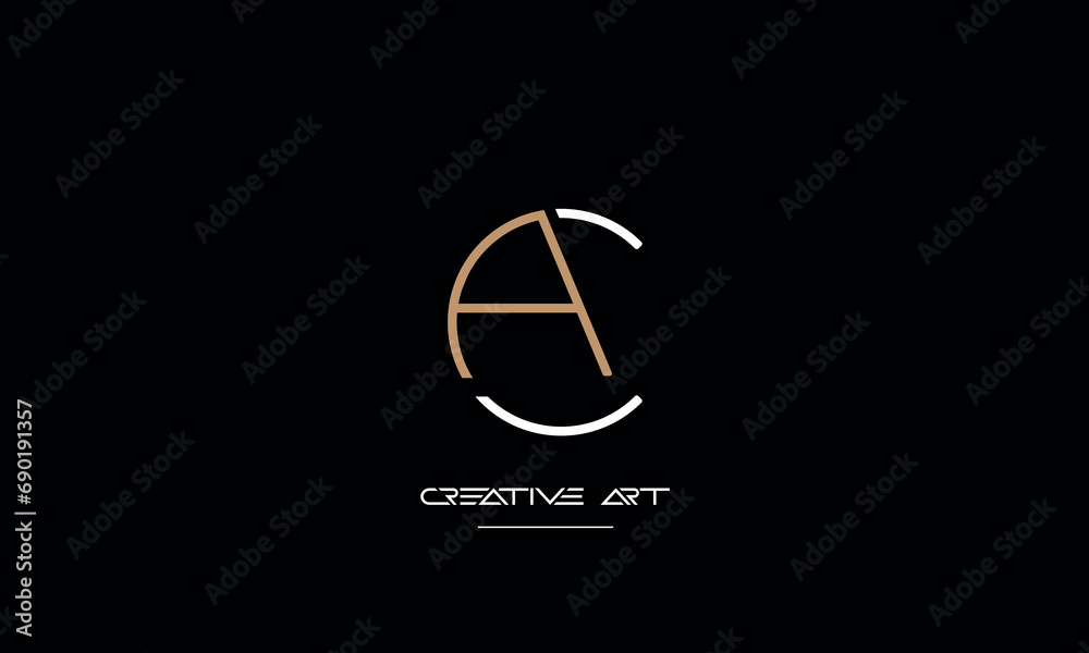 CA, AC, C, A abstract letters logo monogram CA, AC, C, A abstract letters logo monogram