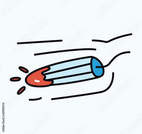 Menstruation element of colorful set. This tampons offer an artistic representation that blends vivid visuals with menstrual product symbolism. Vector illustration.