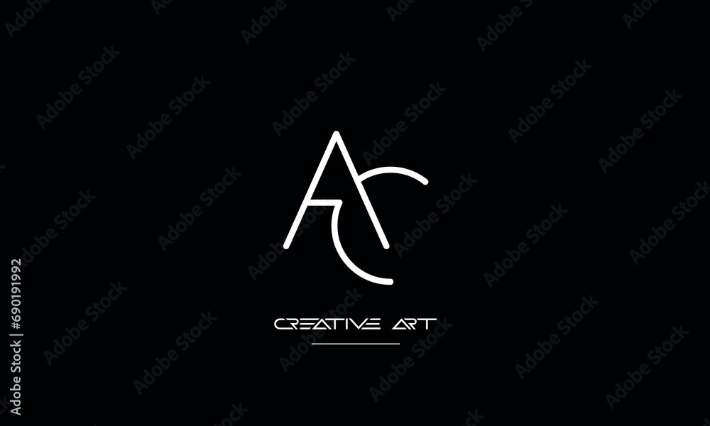 CA, AC, C, A abstract letters logo monogram CA, AC, C, A abstract letters logo monogram