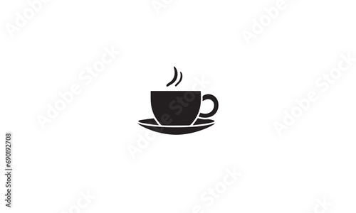 coffee mug-cup black logo vector icon illustration on white background