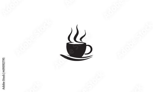 coffee mug-cup black logo vector icon illustration on white background