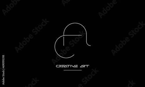 CA, AC, C, A abstract letters logo monogram