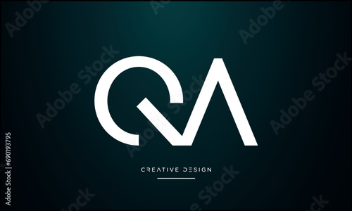 QA or AQ Alphabet letters logo monogram