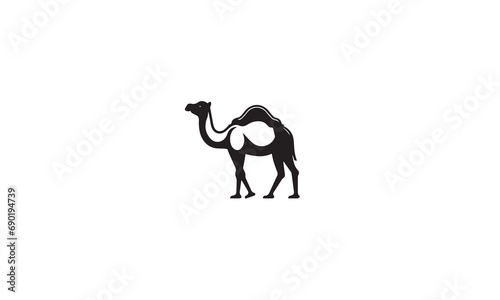 wonderful camel logo with black concept white background